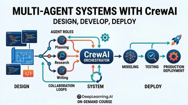 Online Course in Multi-Agent Systems Design and Deployment with CrewAI