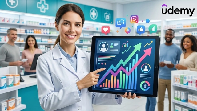 دورة عبر الإنترنت في التسويق الرقمي للصيدليات مع شهادة