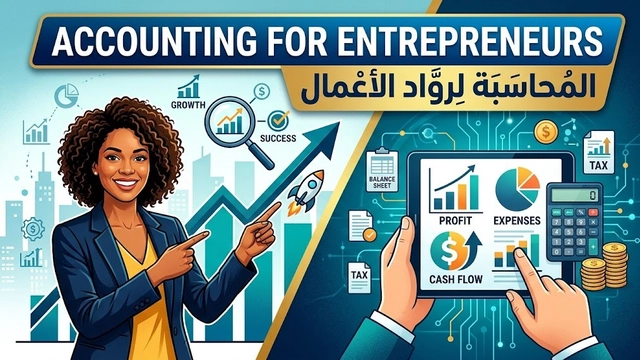 دورة محاسبة عبر الإنترنت باللغة الإنجليزية لرواد الأعمال مع إتقان مالي