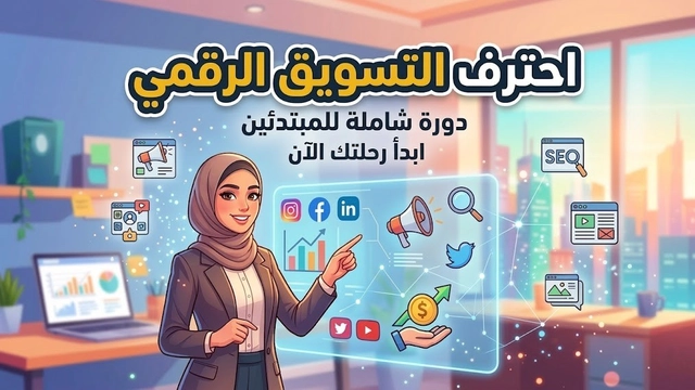 دورة عبر الإنترنت في التسويق الرقمي مع شهادة إتمام